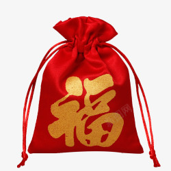 包花纸袋设计红色福字炭包袋高清图片