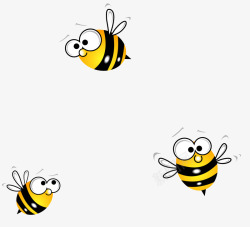 采卡通采蜂蜜的蜜蜂高清图片