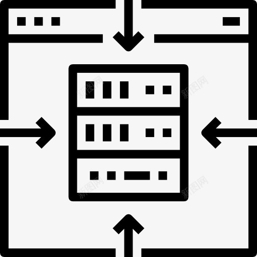 数据中心图标png_新图网 https://ixintu.com Web页面 列表 多媒体界面 数据中心 浏览器 网站 菜单