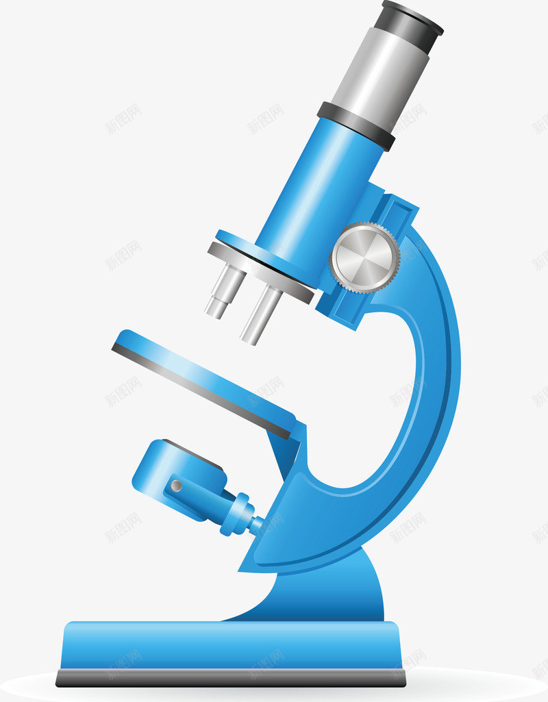 蓝色显微镜科技元素矢量图ai免抠素材_新图网 https://ixintu.com 手绘 未来 科技 蓝色矢量 矢量图
