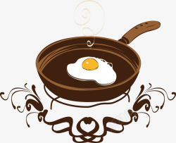 煎蛋的厨师煎鸡蛋矢量图高清图片