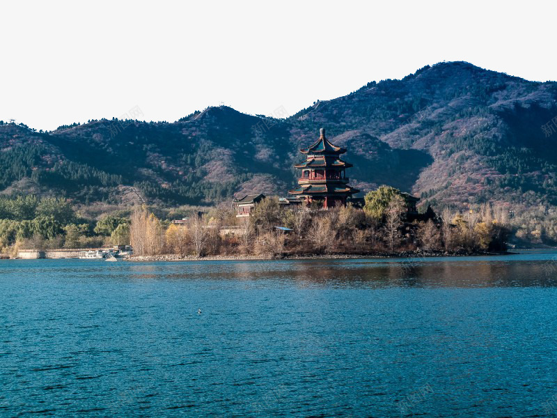 昌平十三陵水库风景png免抠素材_新图网 https://ixintu.com 北京 旅游 景点 著名 风景