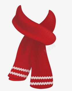 温暖秋季秋天温暖红色围巾矢量图高清图片