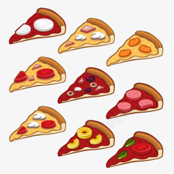 不同陷类披萨素材