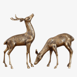 铜饰摆件纯铜小鹿高清图片
