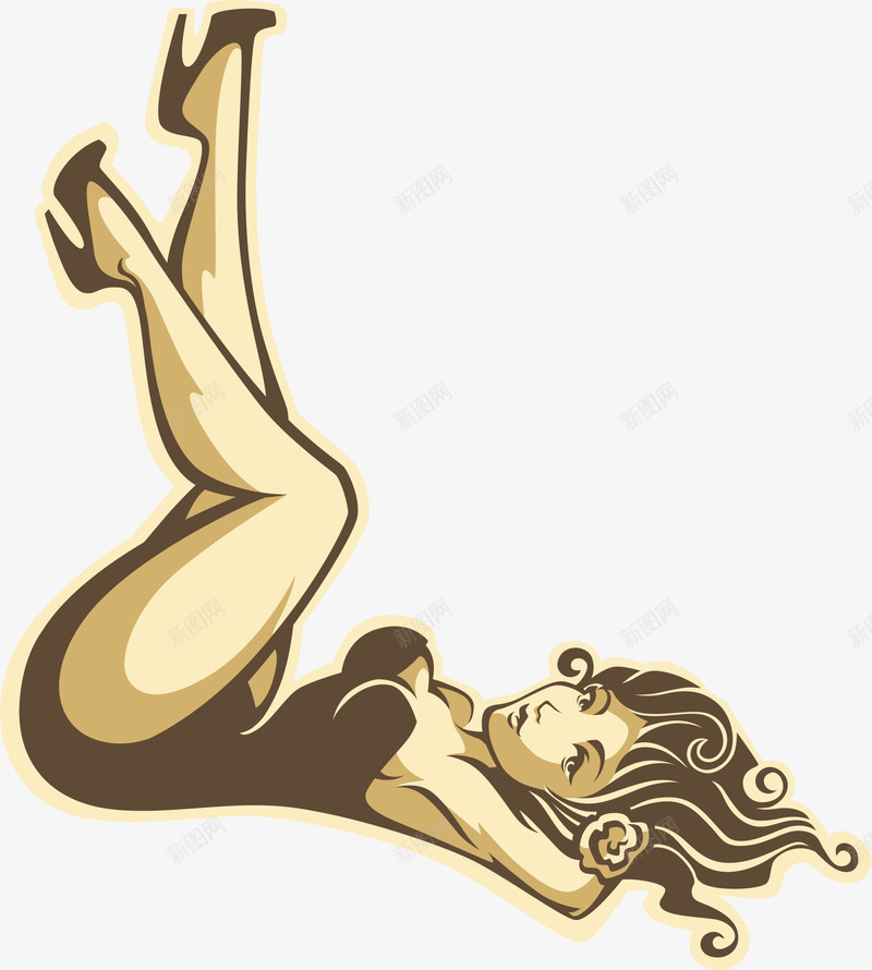 睡在地上的美女png免抠素材_新图网 https://ixintu.com 性感女人 性感美女 比基尼美女 睡觉 睡觉的女人