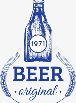 英伦素描啤酒标贴英伦范素描大冰杯啤酒标贴矢量图高清图片