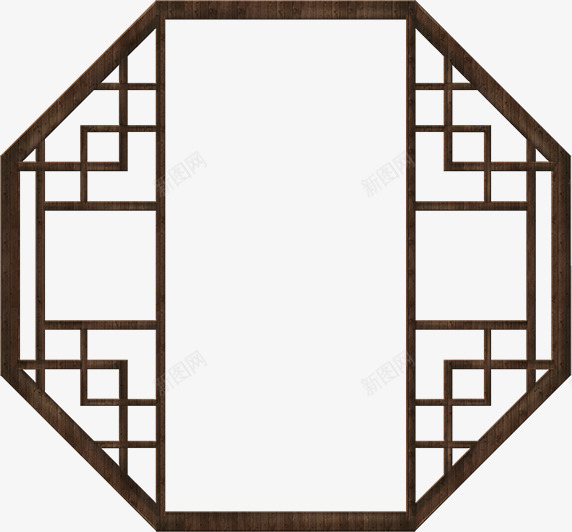 古风六边形窗格png免抠素材_新图网 https://ixintu.com 六边形 古风 窗格