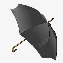 持伞动漫撑开的动漫黑伞高清图片