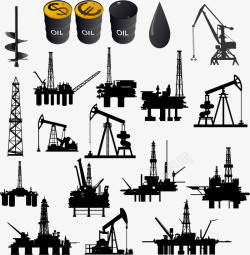 黑色顺序图表能源化工石油制造行业等图标高清图片