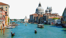 运河威尼斯的黄金大运河高清图片