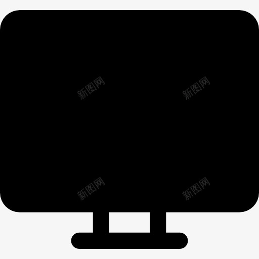 黑色的监控图标png_新图网 https://ixintu.com 剪影 屏幕界面 电脑屏幕 电脑显示器 电视