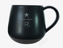 高档水杯设计炭黑星巴克陶瓷杯子高清图片