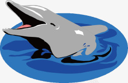 越出越出海面的海豚高清图片