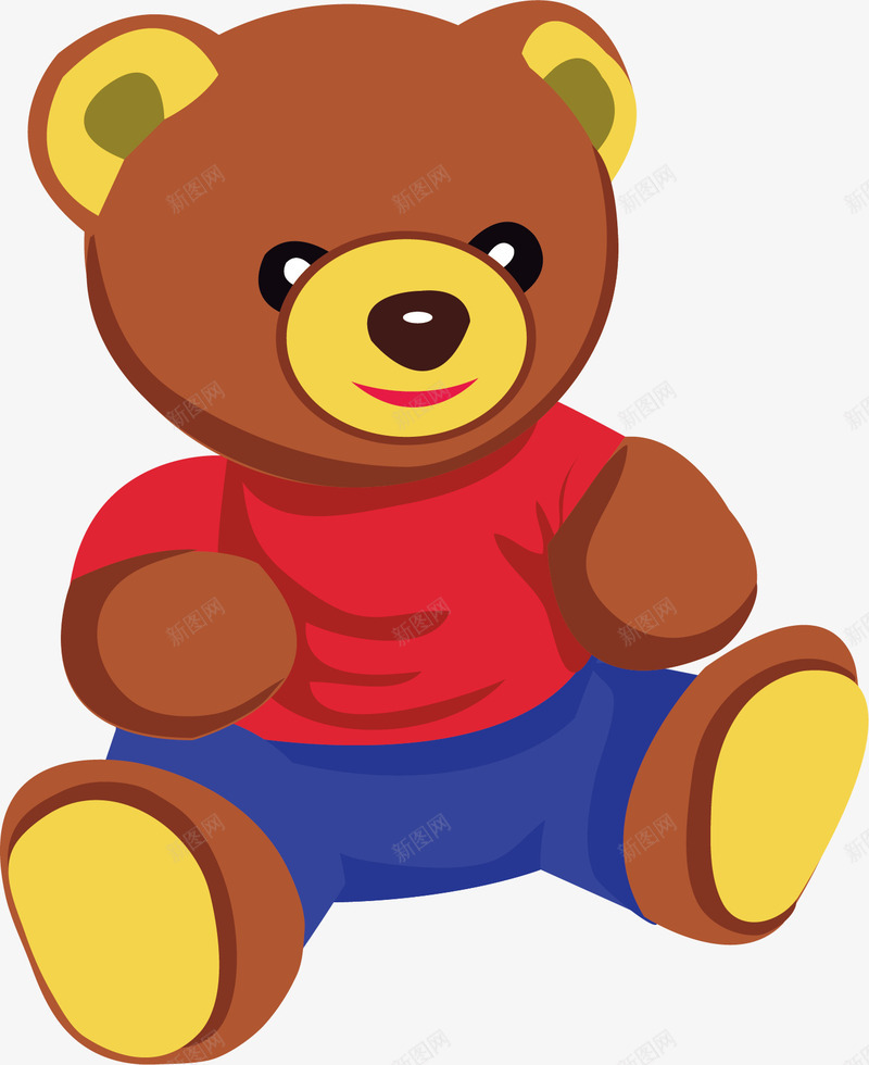 卡通手绘小熊png免抠素材_新图网 https://ixintu.com 儿童玩具熊 卡通小熊 手绘熊 棕色熊
