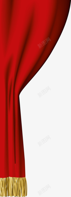 红色幕帘png免抠素材_新图网 https://ixintu.com 好看 手绘 红色 装饰