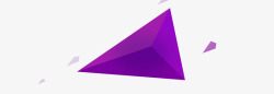 紫色立体几何体漂浮素材