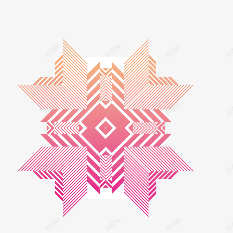 粉红色几何创意重叠图形png免抠素材_新图网 https://ixintu.com 几何设计 创意美观 好看美丽 流动感 粉红色 艺术