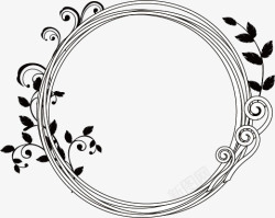 圆形镂空花边欧式花纹边框矢量图高清图片