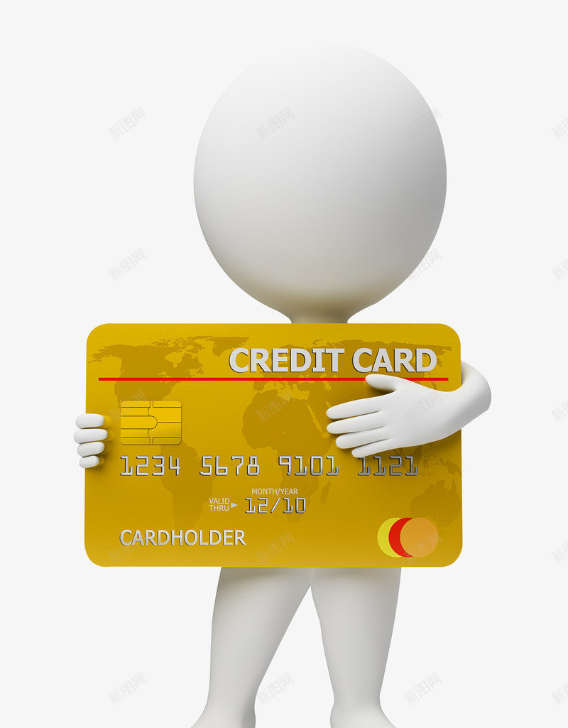 3d小人3D卡通财富银行卡图标png_新图网 https://ixintu.com 3D 3D卡通 人物图标 人物素材 手绘 手绘3D 财富 银行卡