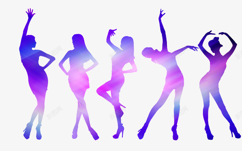 舞蹈女孩png免抠素材_新图网 https://ixintu.com 免抠 剪影 女团 星空 舞蹈 舞蹈元素 舞蹈社团
