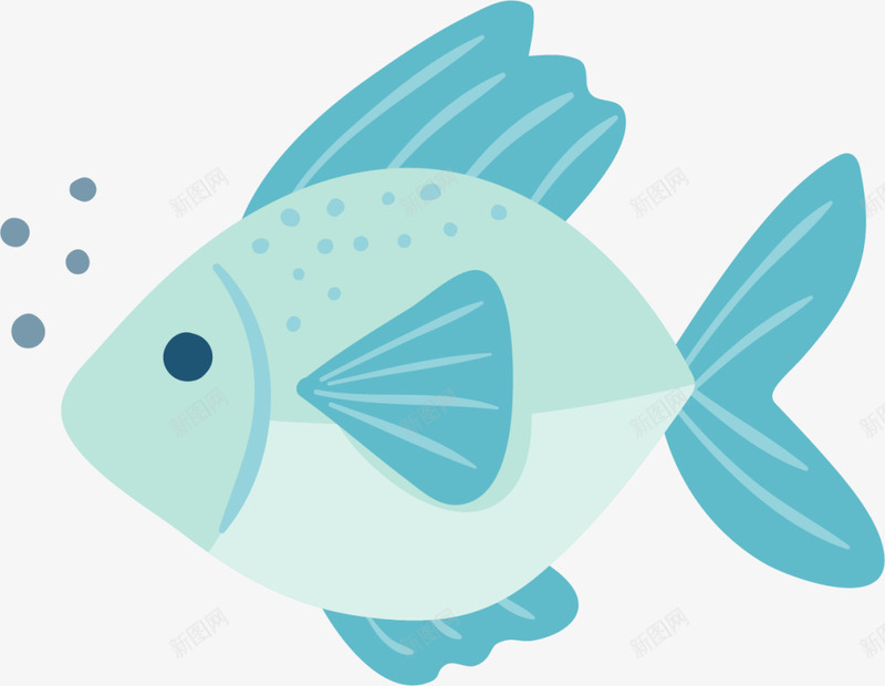 海洋生物冒泡的鱼png免抠素材_新图网 https://ixintu.com 一条鱼 冒泡的鱼 可爱小鱼 海水鱼 海洋生物 蓝色小鱼