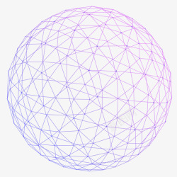 渐变圆球紫色网状圆球高清图片