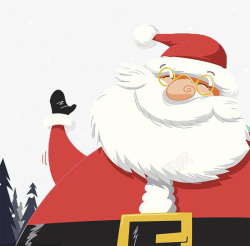 圣诞老人再见圣诞老人挥手高清图片