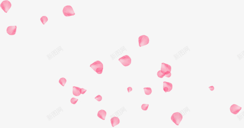 粉色漂浮花瓣玫瑰装饰png免抠素材_新图网 https://ixintu.com 漂浮 玫瑰 粉色 花瓣 装饰