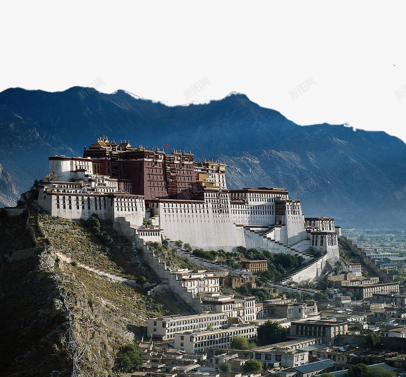 西藏拉萨布达拉宫png免抠素材_新图网 https://ixintu.com 各地名著 旅游风景照片 著名建筑