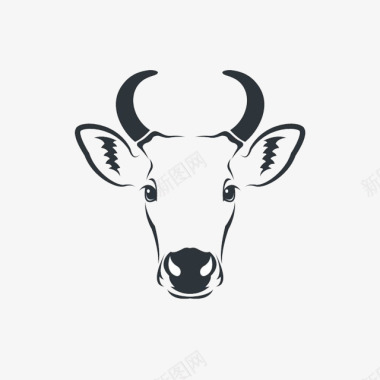 的牛牛头logo图标图标