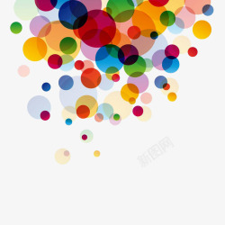 重叠气泡彩色的泡泡高清图片