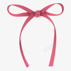 礼物用粉色丝带唯美少女系装饰蝴蝶结细丝带高清图片