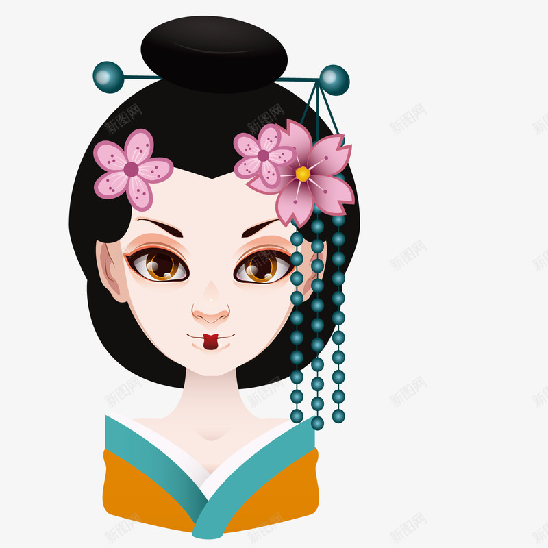 日本歌姬png免抠素材_新图网 https://ixintu.com 和风 日本传统 美女 装饰