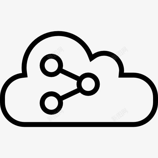 云计算图标png_新图网 https://ixintu.com 云存储 云计算 共享 分享 多媒体 技术 数据存储 文件存储 网络