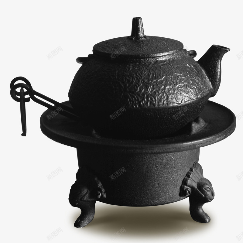 黑色茶壶茶炉png免抠素材_新图网 https://ixintu.com 茶壶 茶炉 黑色茶壶 黑色茶炉