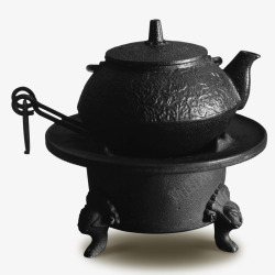 黑色茶壶茶炉素材