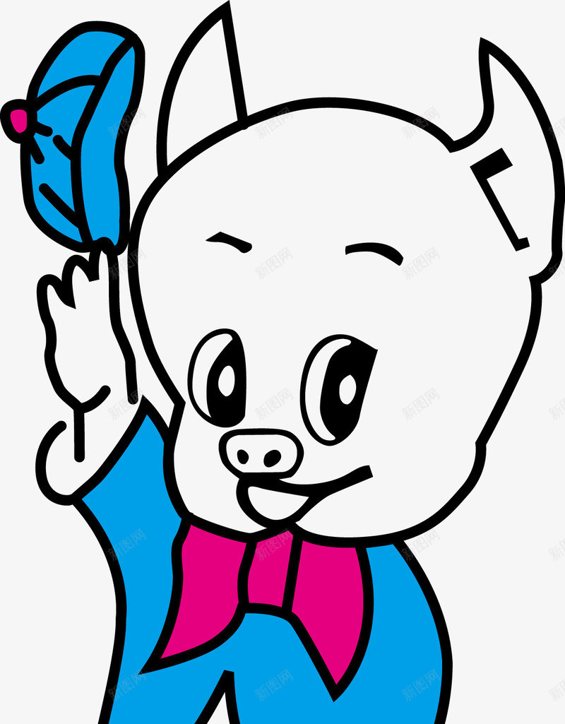 卡通小猪图png免抠素材_新图网 https://ixintu.com 动物 卡通人 小猪 设计常用