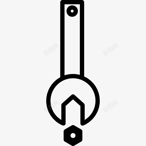 扳手和螺母图标png_新图网 https://ixintu.com 工具 工具和器具 扳手 维修工具 自己动手 螺丝 螺母