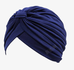 蓝色头巾素材