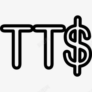 特立尼达和多巴哥的美元货币符号图标图标