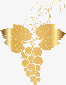 金色葡萄金色葡萄装饰图案高清图片