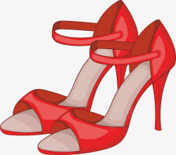 红色裙子性感高跟鞋红色性感高跟鞋矢量图高清图片