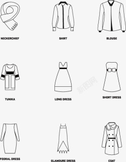 女性衣服女性服装图标高清图片