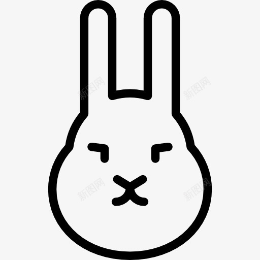 兔图标png_新图网 https://ixintu.com 人像 动物 可爱的脸 宠物 耳朵 脂肪