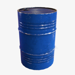 破旧机油桶一个破旧蓝色大桶圆柱形机油桶高清图片