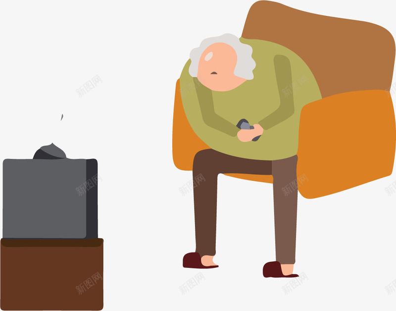 原创孤独的老人在看电视png免抠素材_新图网 https://ixintu.com 孤独 家 弱势群体 看电视 老人