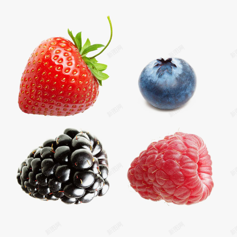 草莓蓝莓png免抠素材_新图网 https://ixintu.com 叶子 新鲜水果蔬菜 新鲜红色 桑葚 樱桃 水果摄影 水果特写 草莓 草莓蓝莓 蓝莓