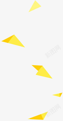 黄色几何三角形背景图png免抠素材_新图网 https://ixintu.com 三角形 几何 背景 黄色