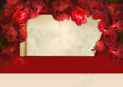 玫瑰印花纸张海报背景七夕情人节素材